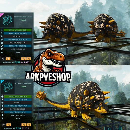 🏷️ Aberrant Doedicurus / Doedi 1053-1462Dmg 100%Imprinted 🏷️