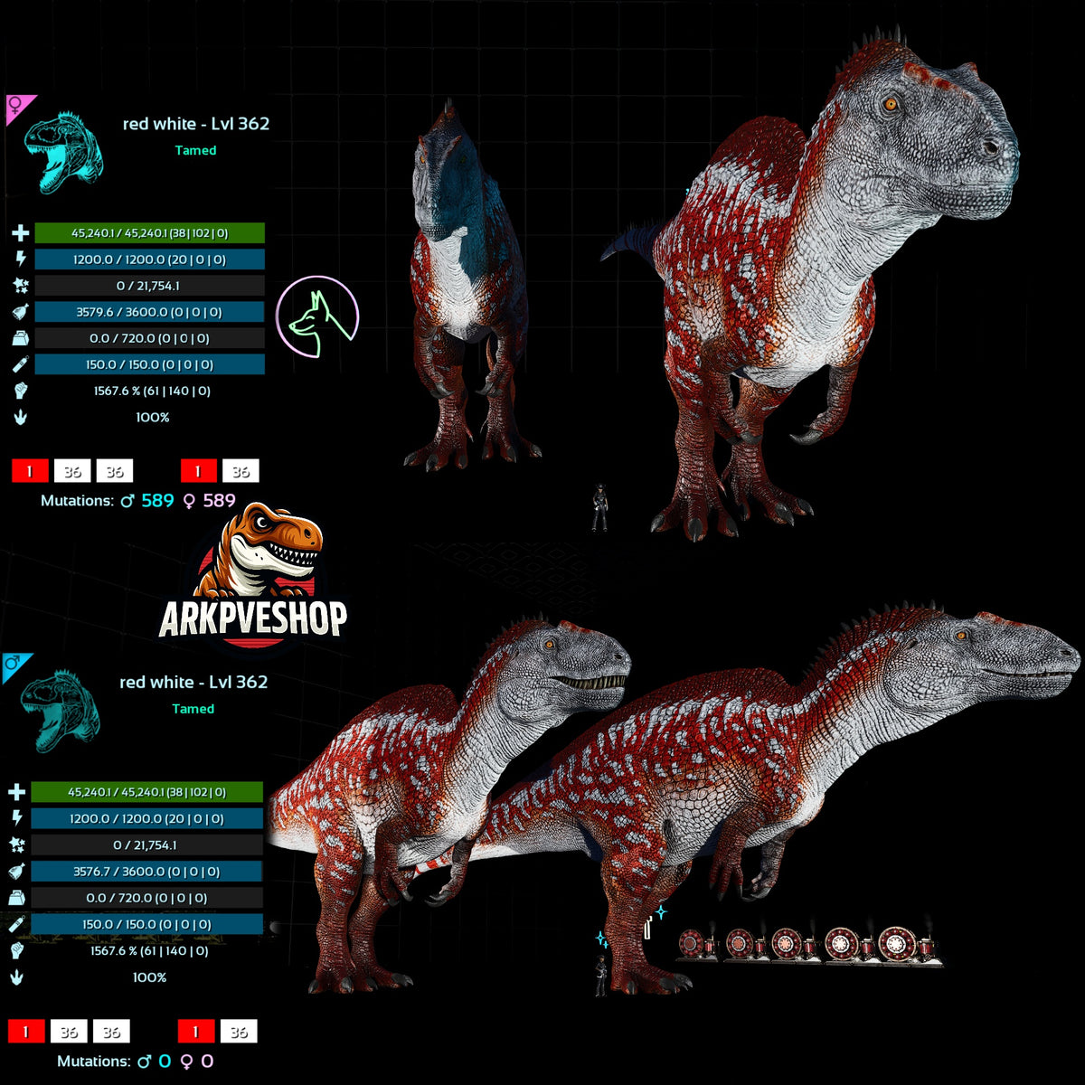 Acrocanthosaurus Acro 1567.6% Melee Damage