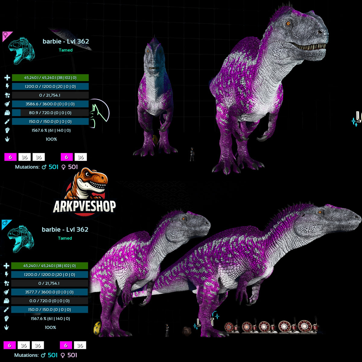 Acrocanthosaurus Acro 1567.6% Melee Damage