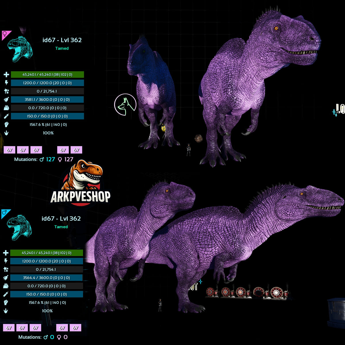 Acrocanthosaurus Acro 1567.6% Melee Damage