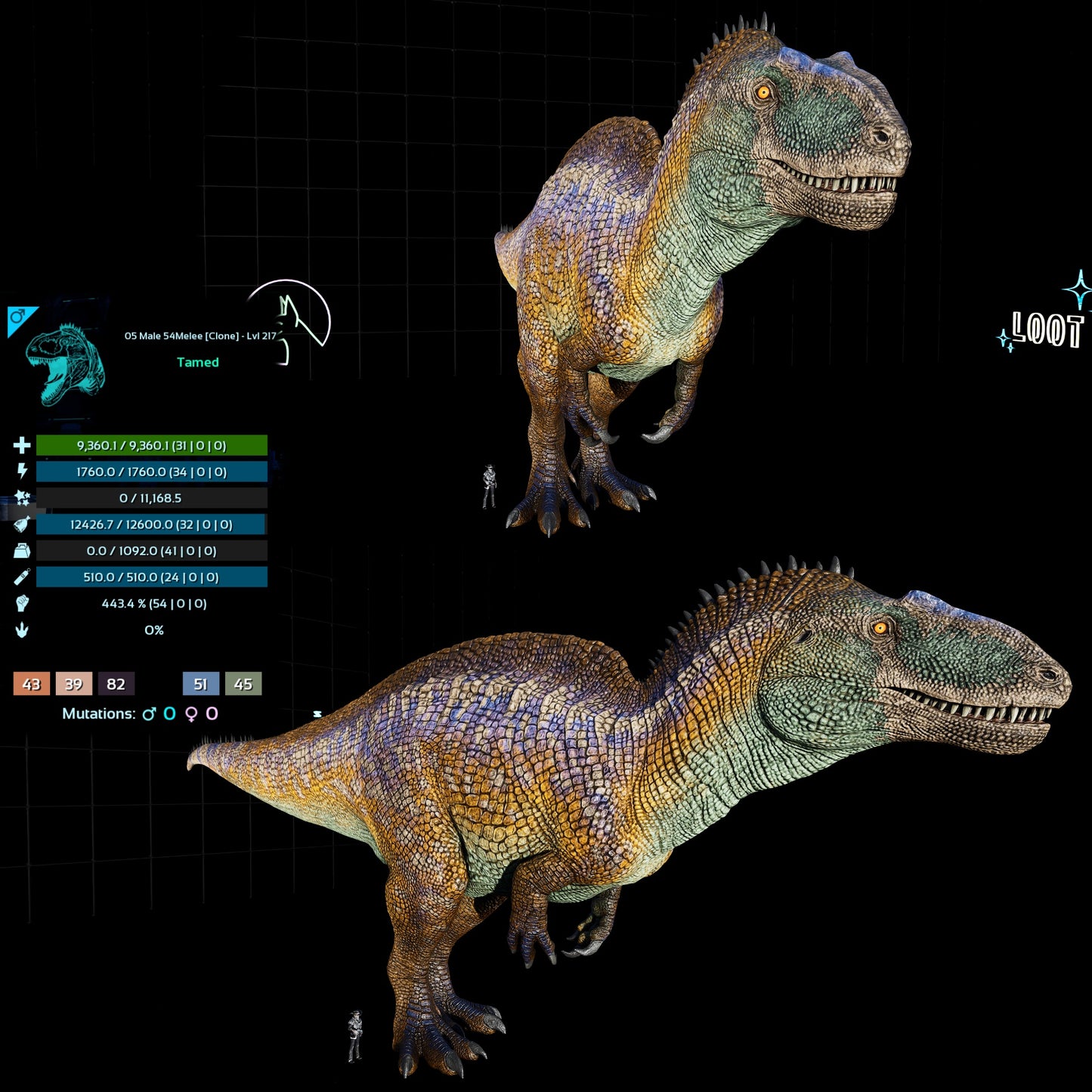 ๐ท๏ธAcro Acrocanthosaurus Clone High&Low Lvl๐ท๏ธ