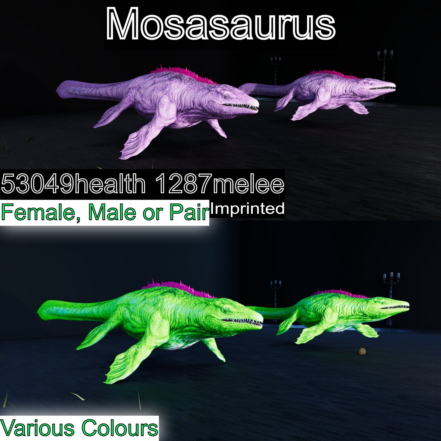 Mosasaurus 53049H 1287%melee imprinted