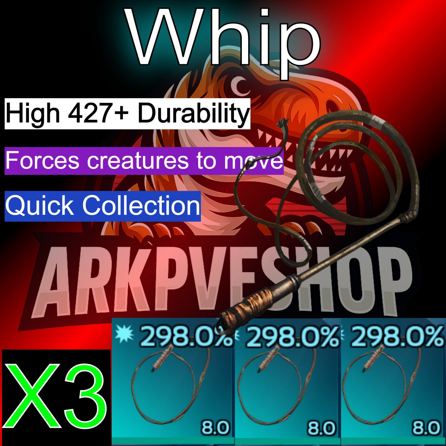 Whip High 427+ Durability x3