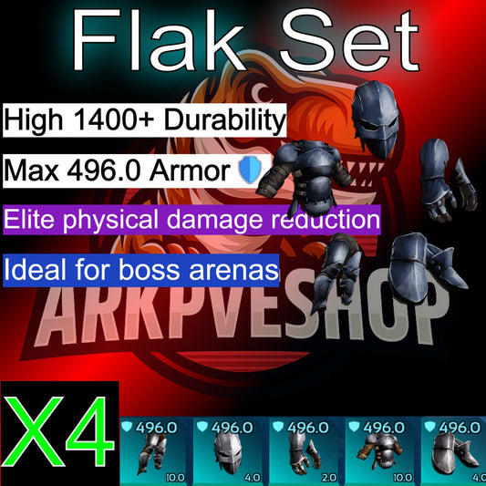 Flak Set Max 496.0% Armor 1400+Durability x4