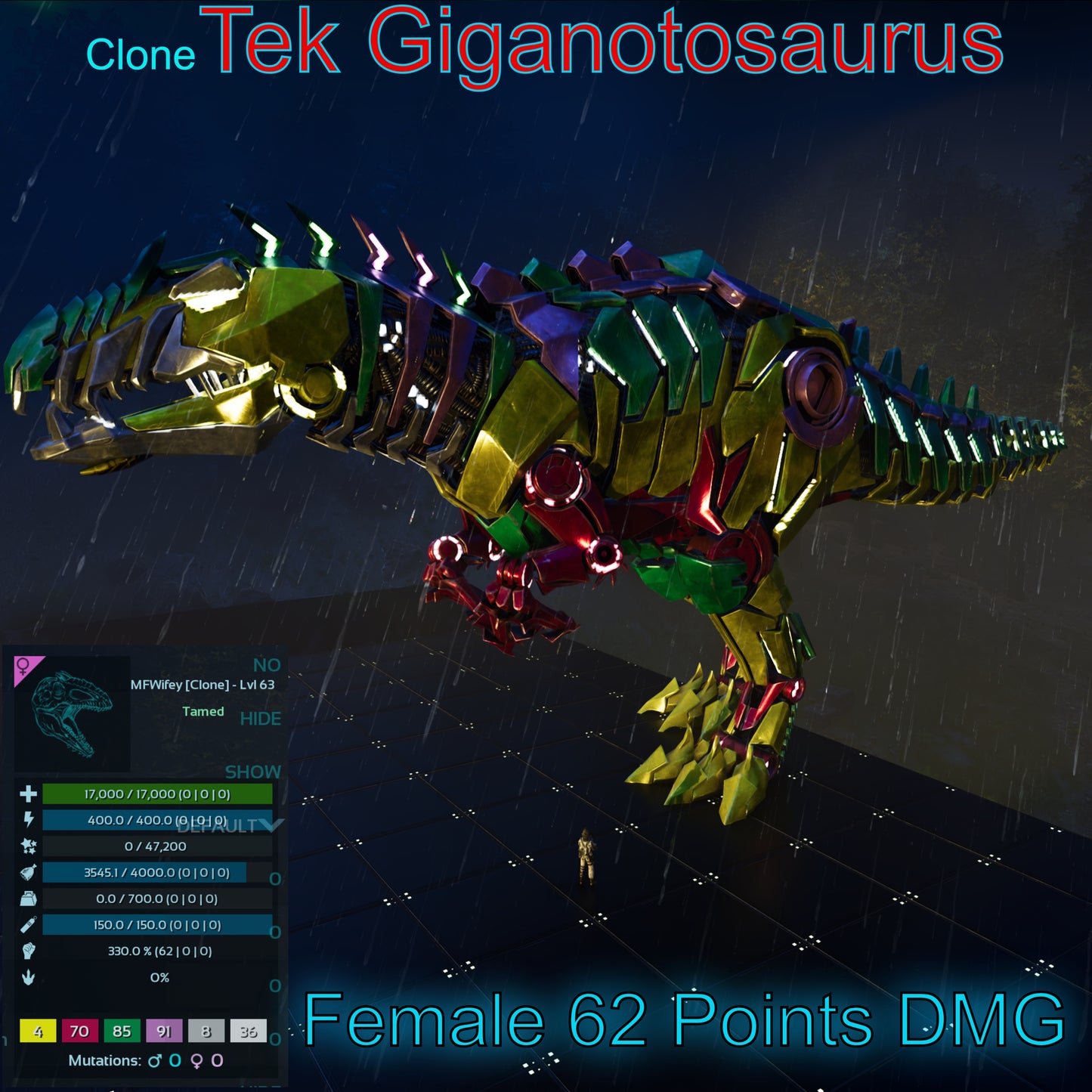 Tek Gigantosaurus / Tek Giga - 330DMG Level 63 / Clone