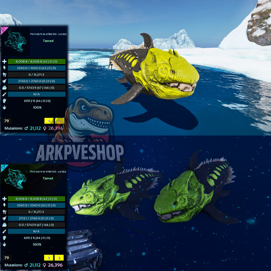 Dunkleosteus / Dunkleo - 362Max Level 5743weight Imprinted Underwater Farmer