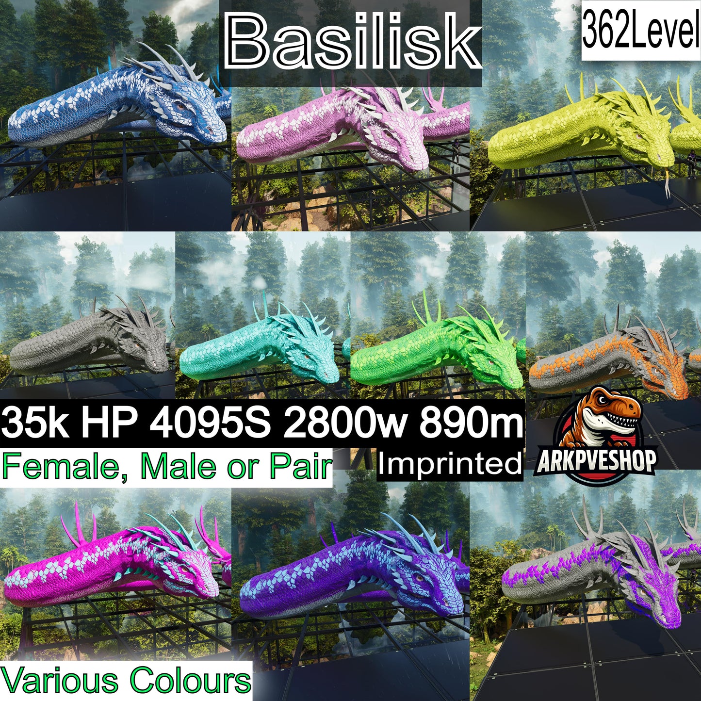 Basilisk Aberrant Dino / Max 362Level