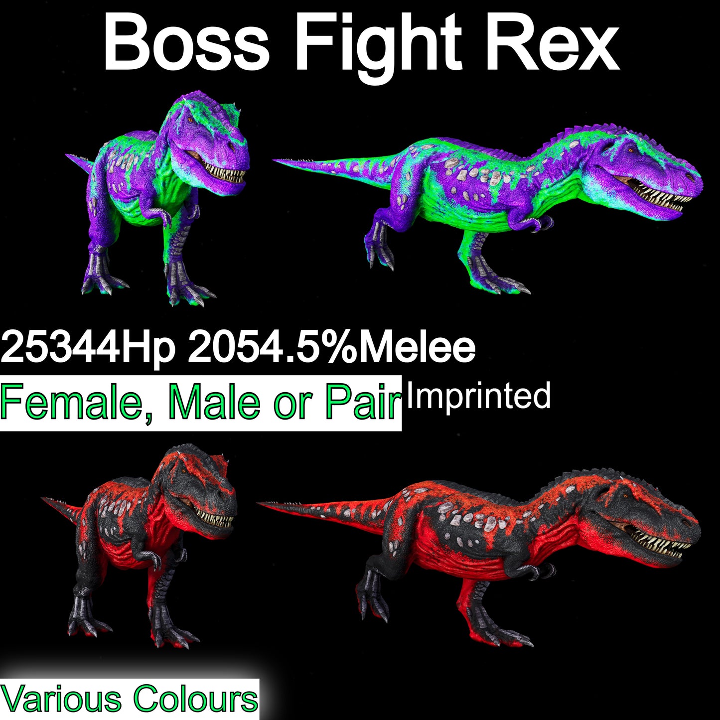 Rex / Boss Fighter Top Stats 2054Dmg Imprinted