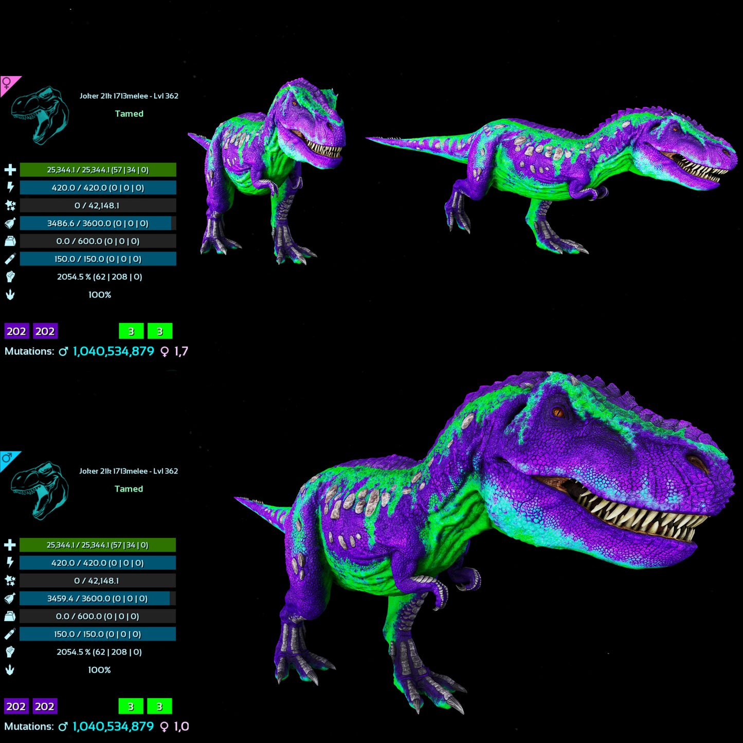 Rex / Boss Fighter Top Stats 2054Dmg Imprinted