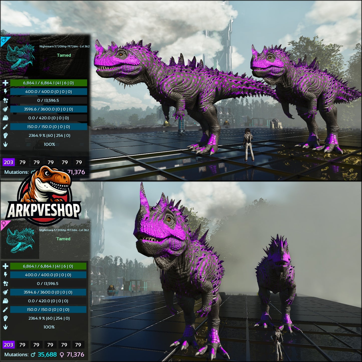 Ceratosaurus 2364% Melee Imprinted