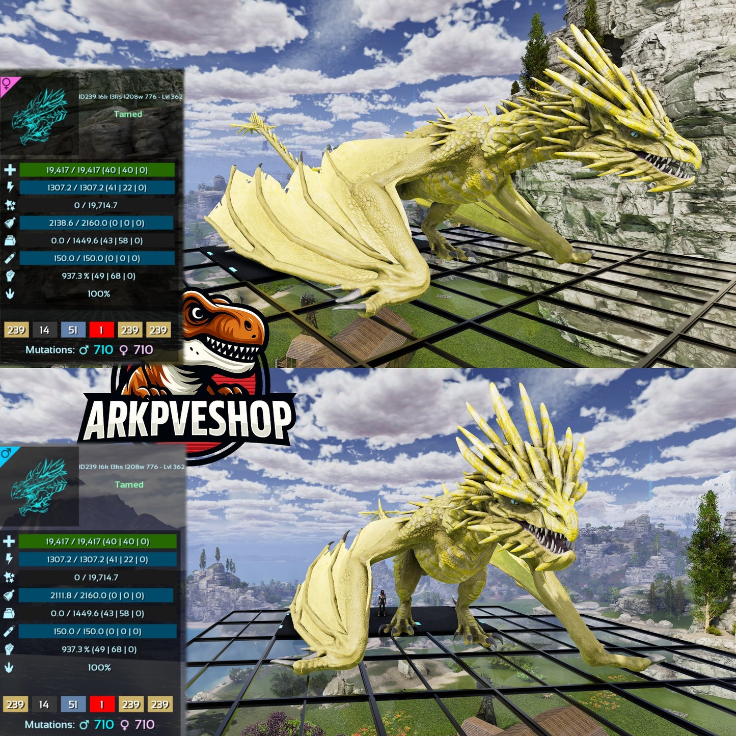Ice Wyvern 362Lvl Imprinted Many Colours