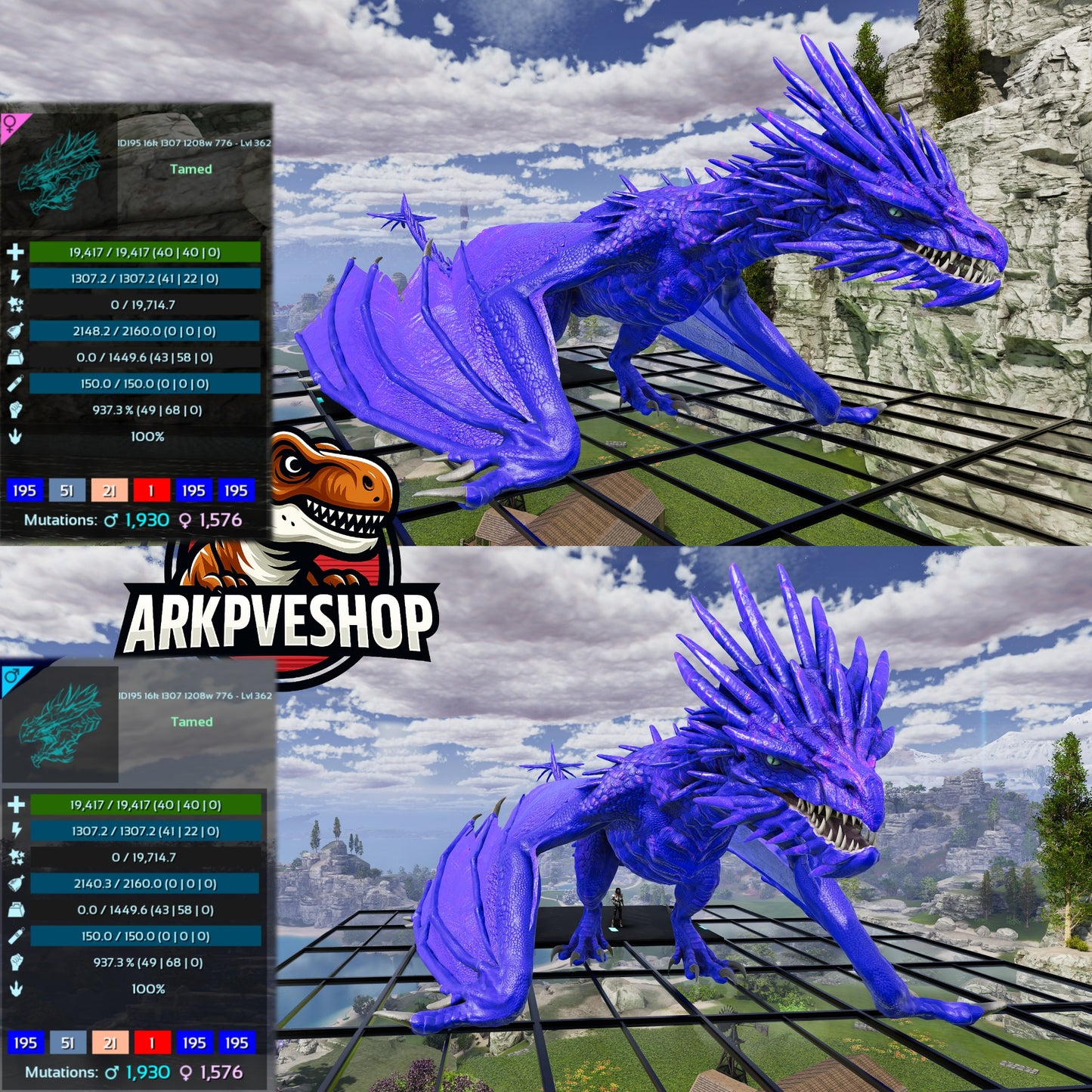 Ice Wyvern 362Lvl Imprinted Many Colours