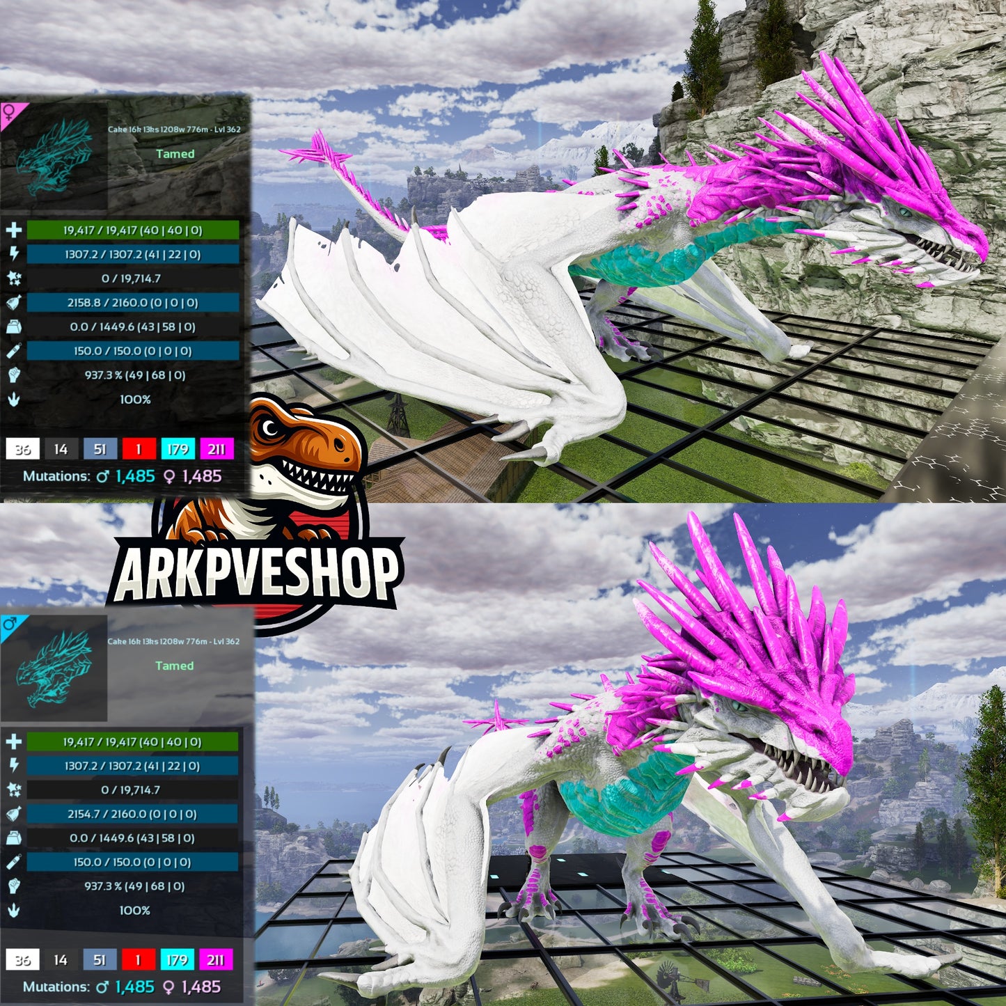 Ice Wyvern 362Lvl Imprinted Many Colours
