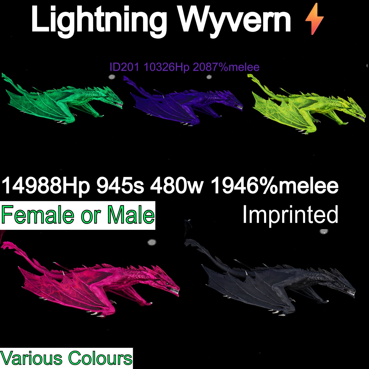 Lightning wyvern 14988Hp 1946%M / 10326Hp 2087%M