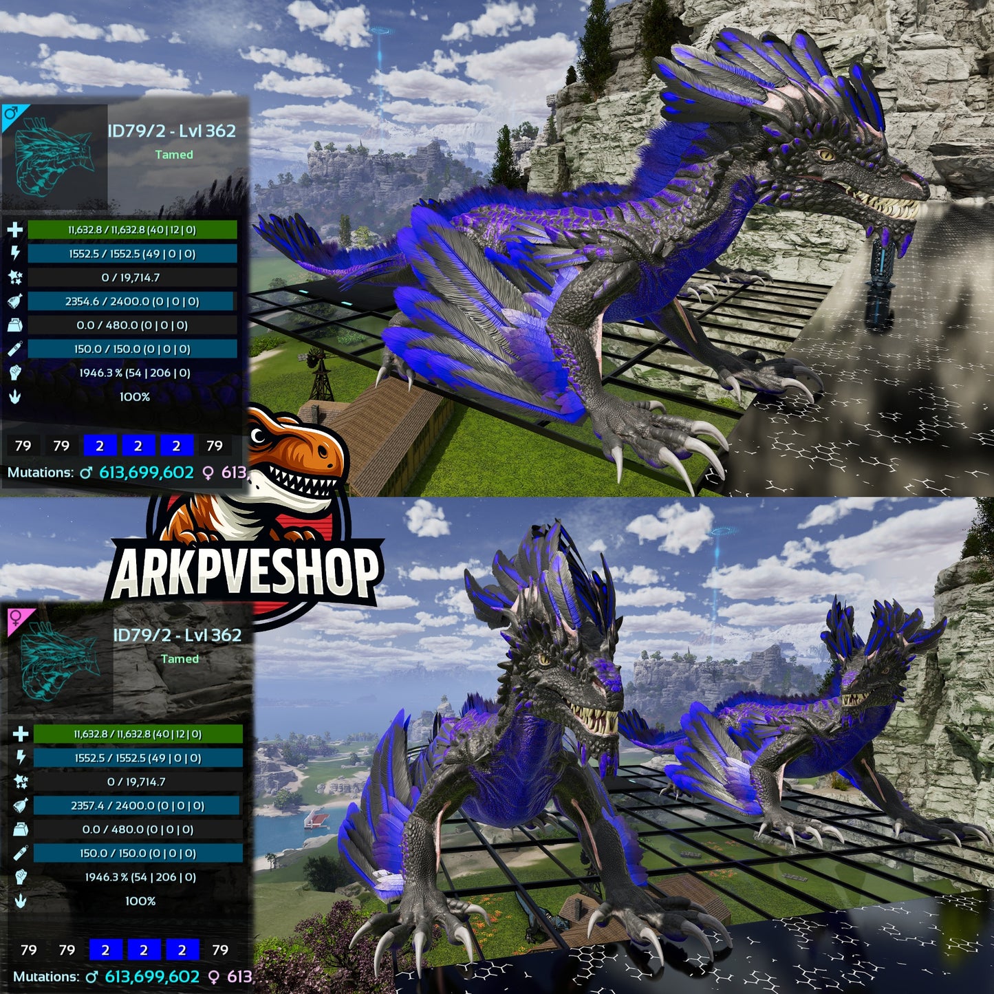 Rock Drake 1946% melee Mix Colours Top Stats