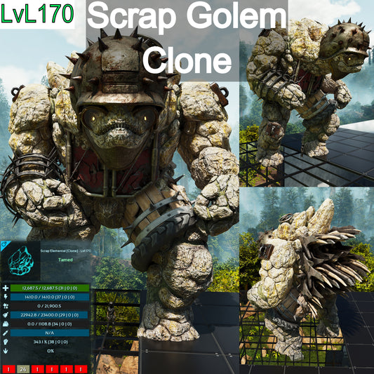 Rock / Chalk / Ice / Scrap Elemental Golem Clone