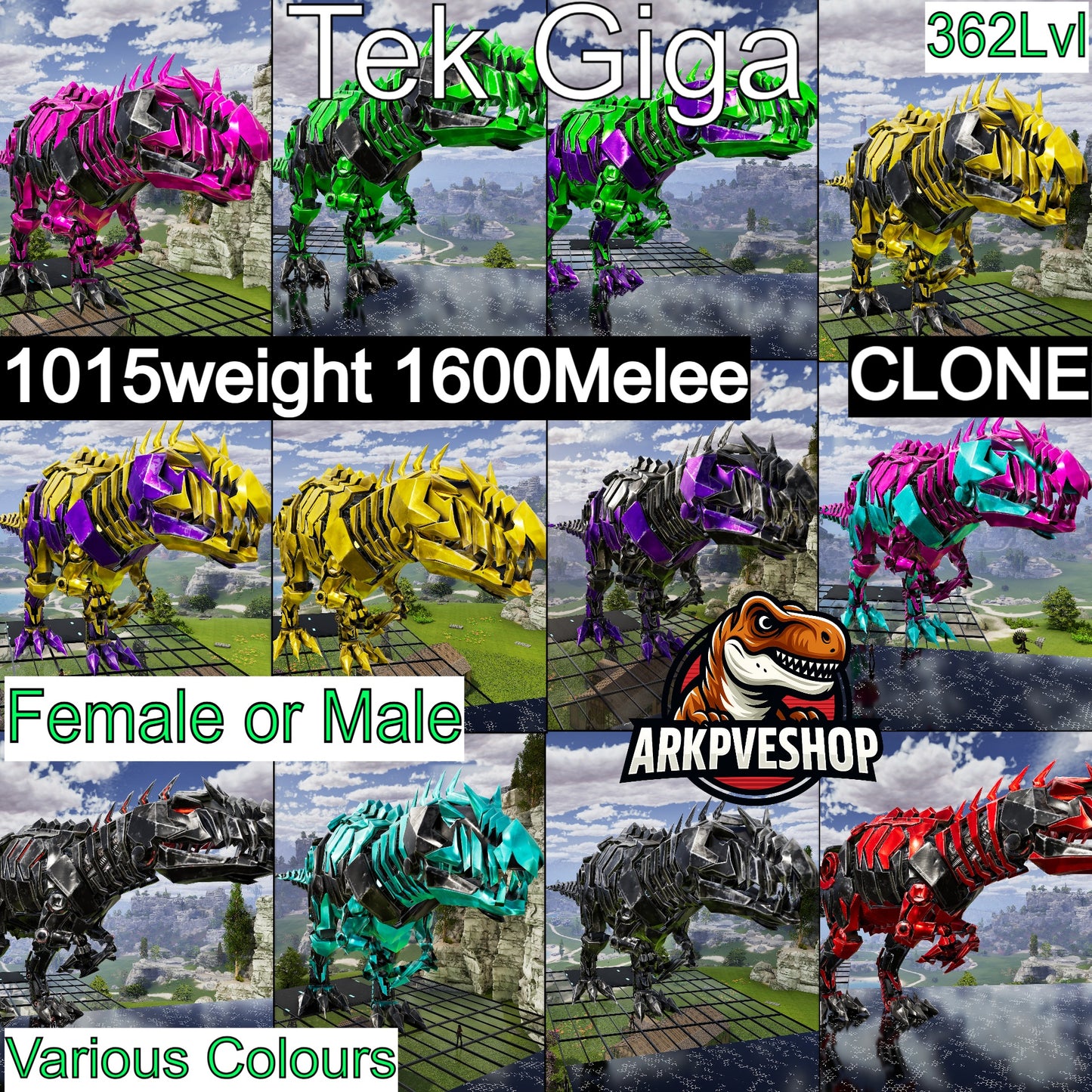 Tek Giganotosaurus Clone 1600Melee