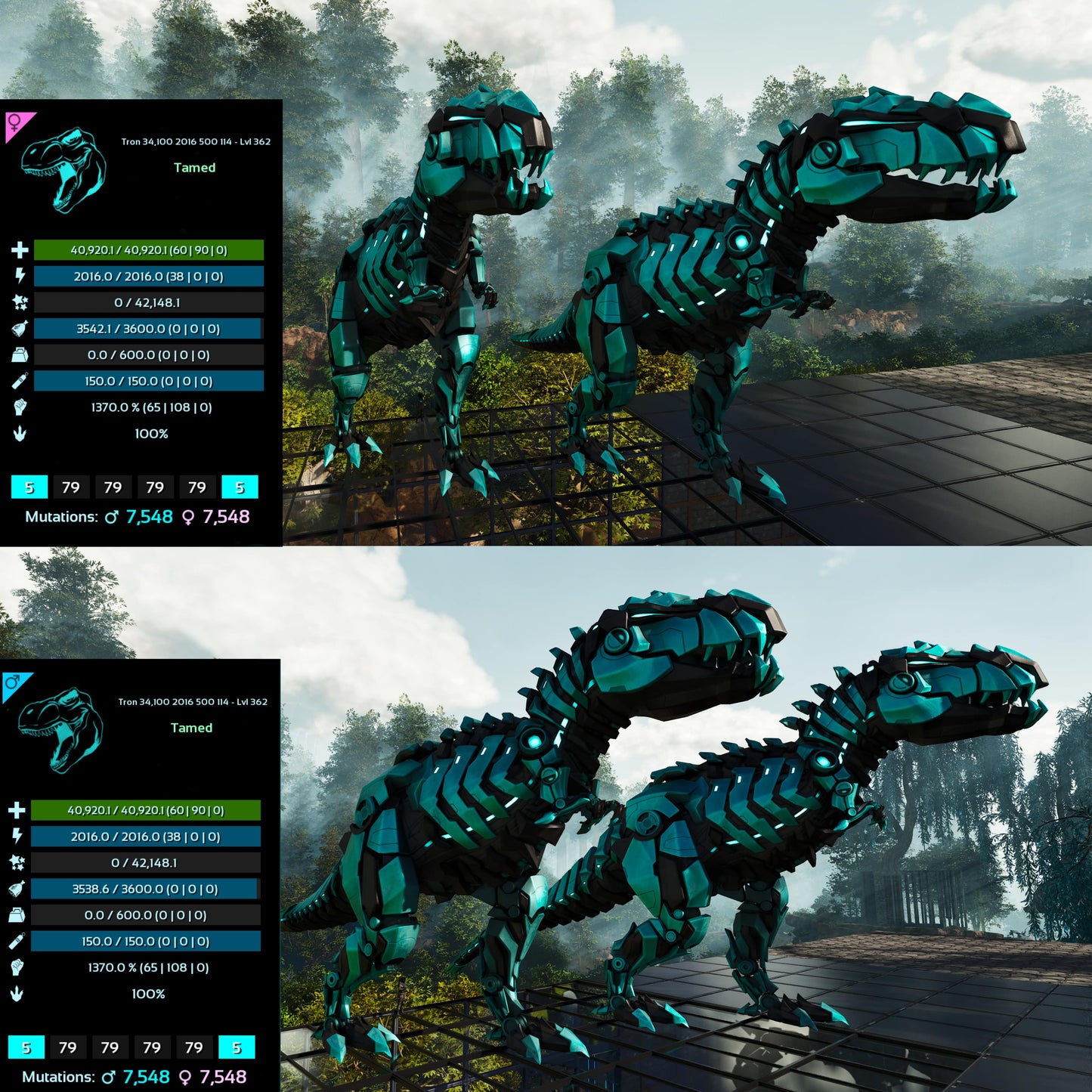 🏷️ Tek Rex 1370%Melee imprinted 🏷️