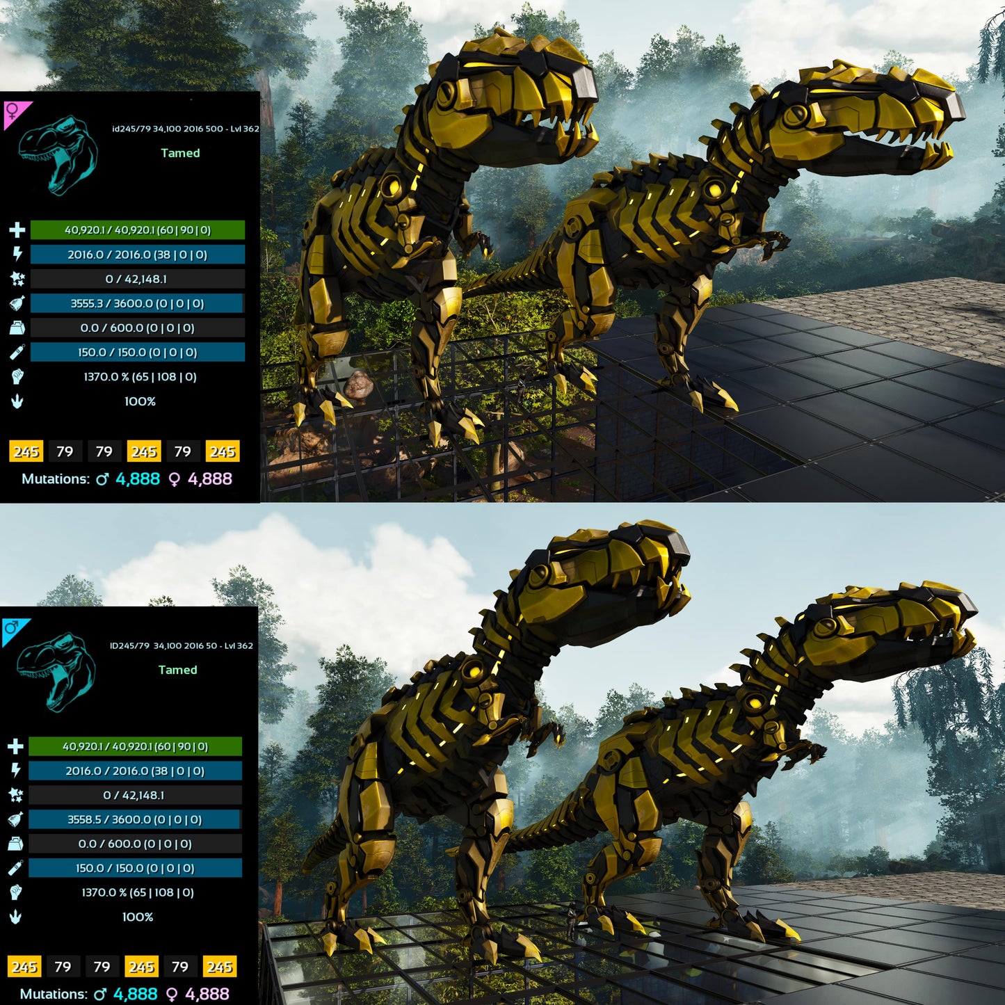 🏷️ Tek Rex 1370%Melee imprinted 🏷️