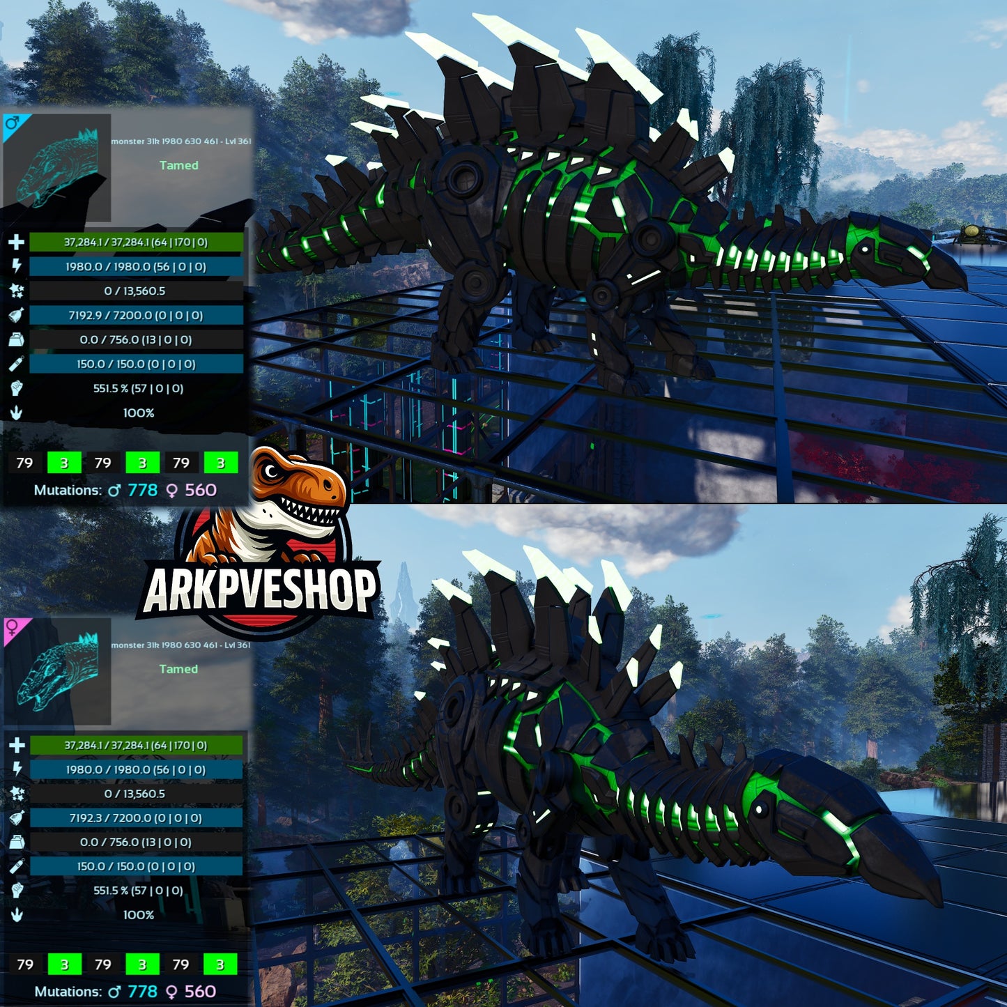 Tek Stegosaurus Imprinted 361Lvl