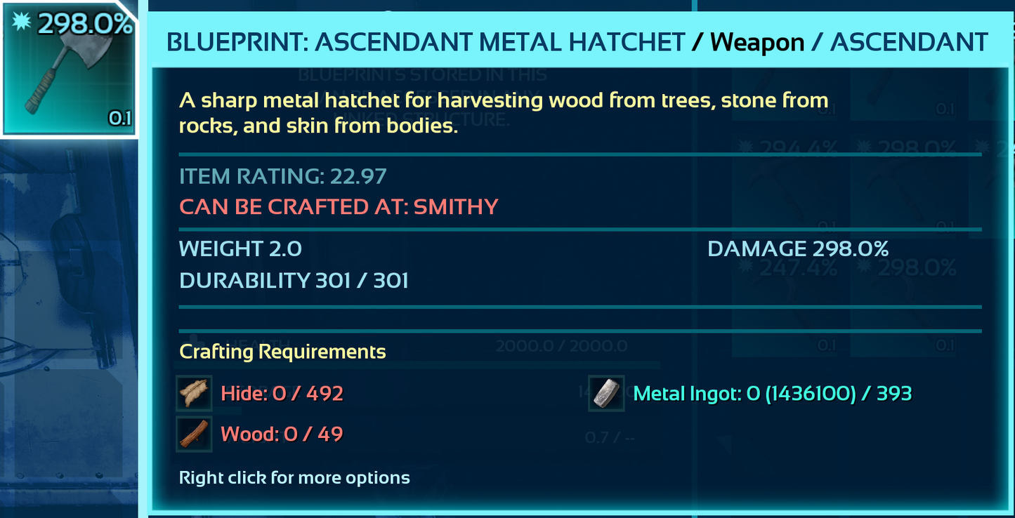 Metal Hatchet Blueprint