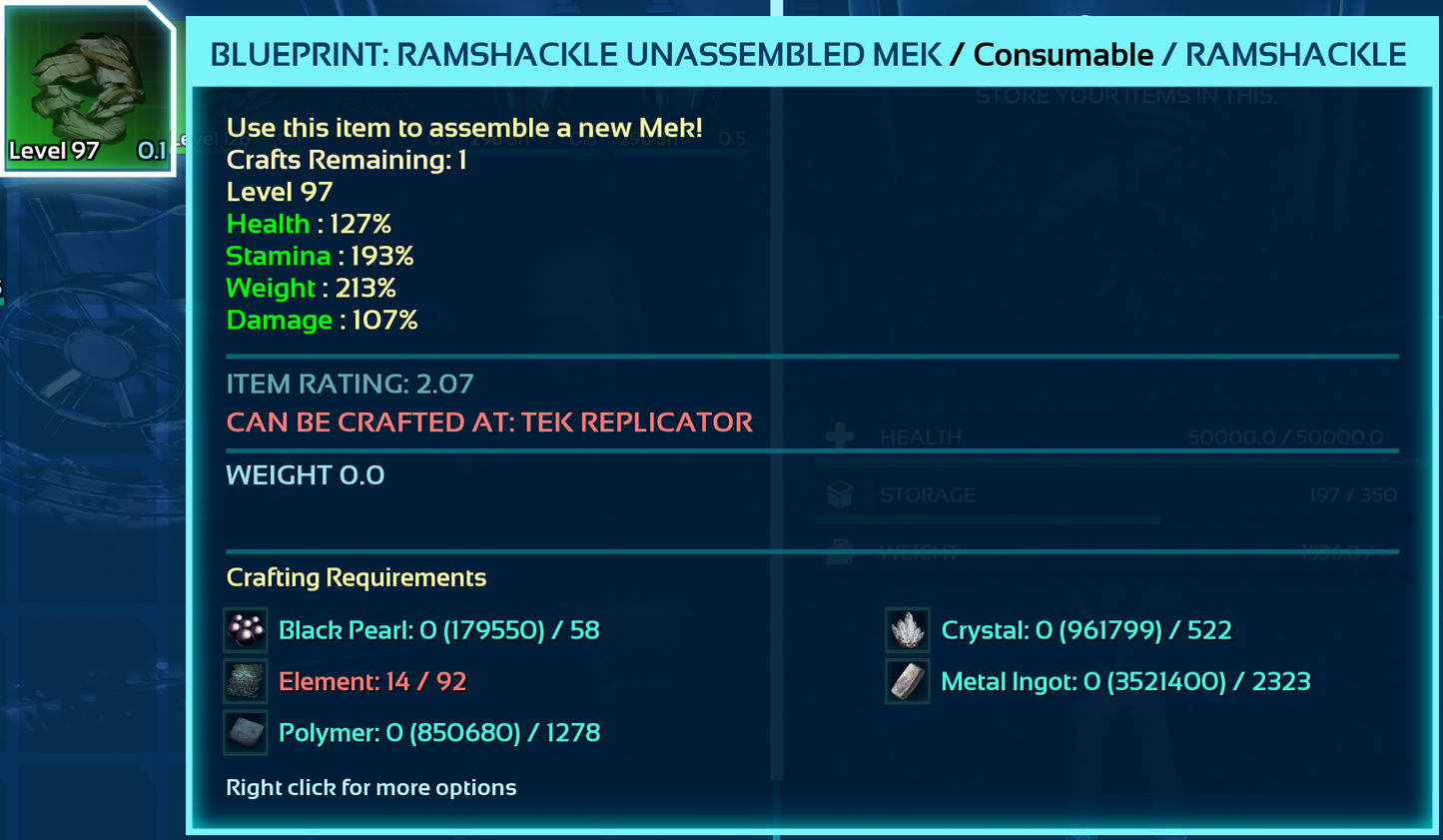 Mek Blueprint
