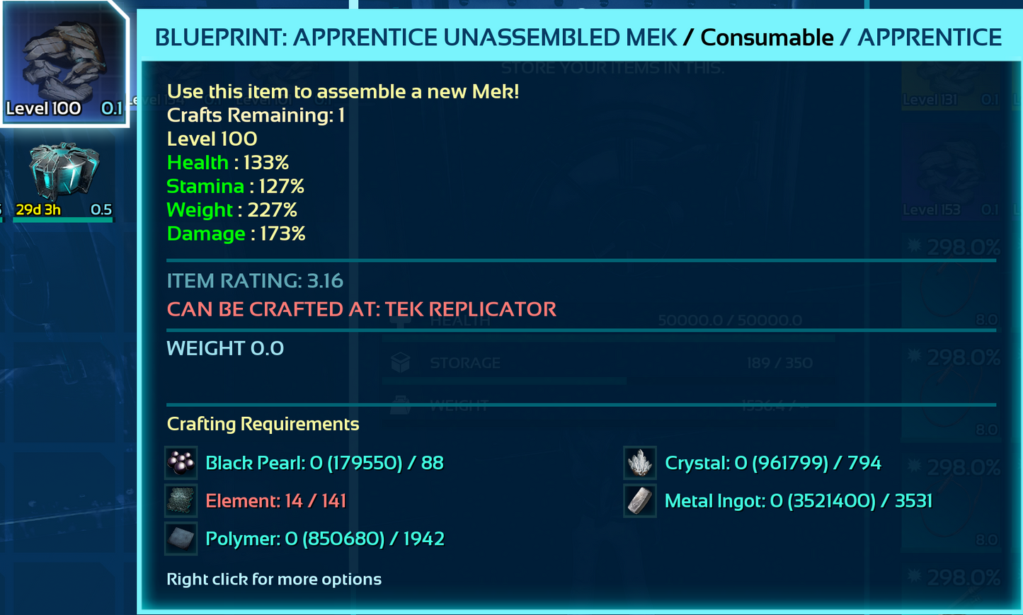 Mek Blueprint