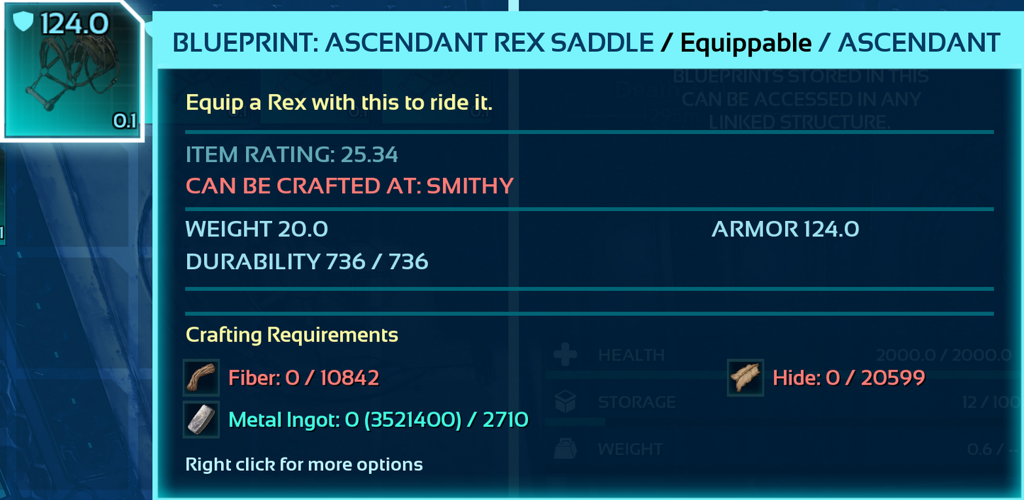Rex Saddle Blueprint