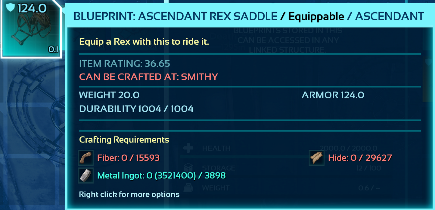 Rex Saddle Blueprint