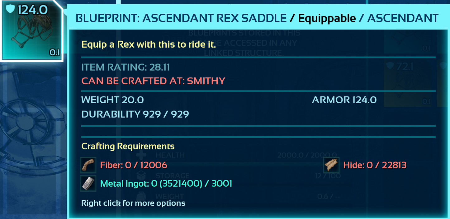 Rex Saddle Blueprint