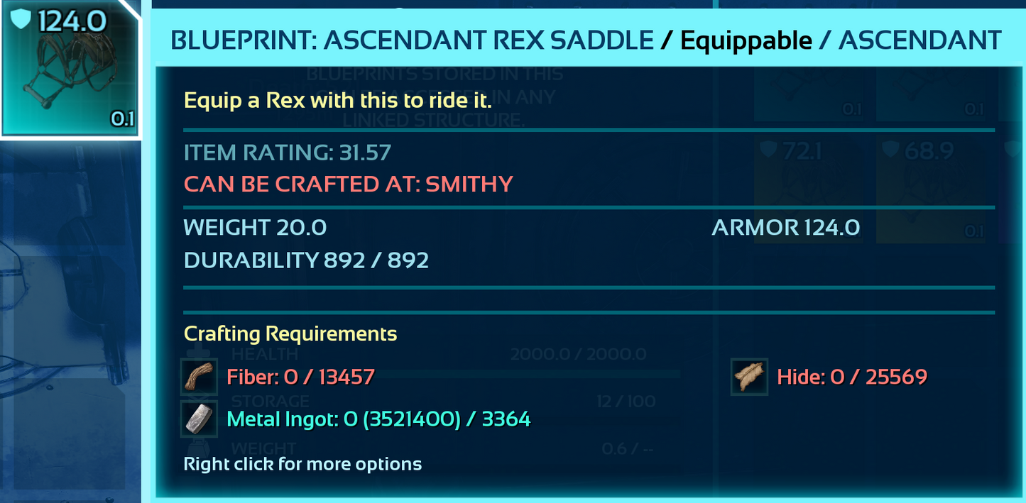 Rex Saddle Blueprint