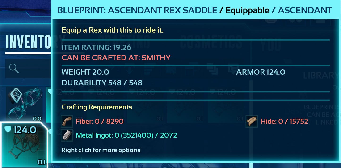 Rex Saddle Blueprint