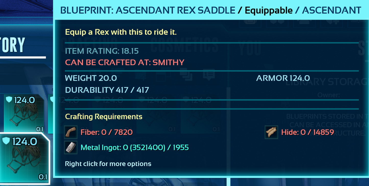 Rex Saddle Blueprint
