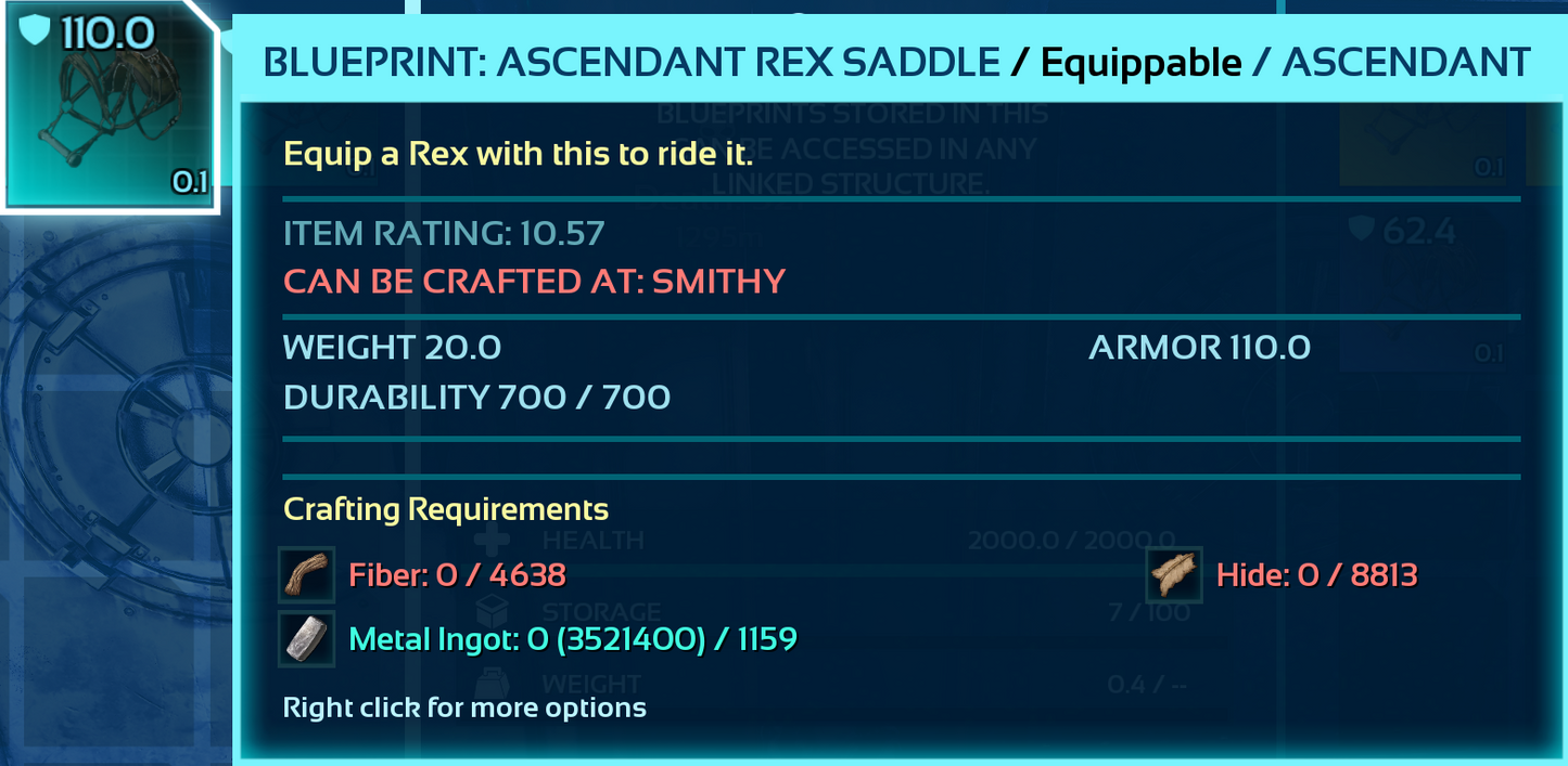 Rex Saddle Blueprint