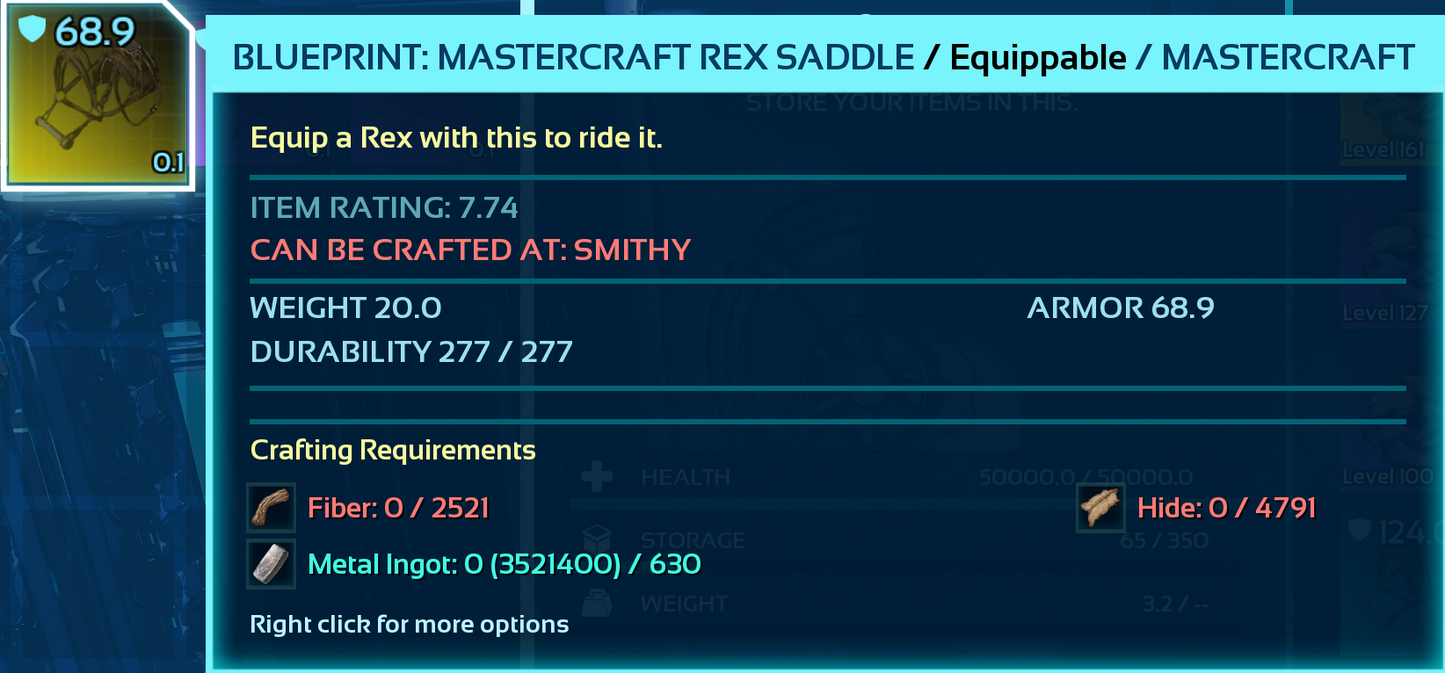 Rex Saddle Blueprint
