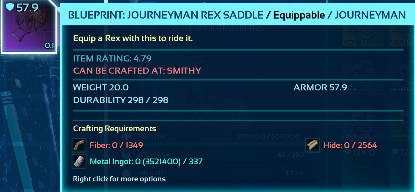 Rex Saddle Blueprint
