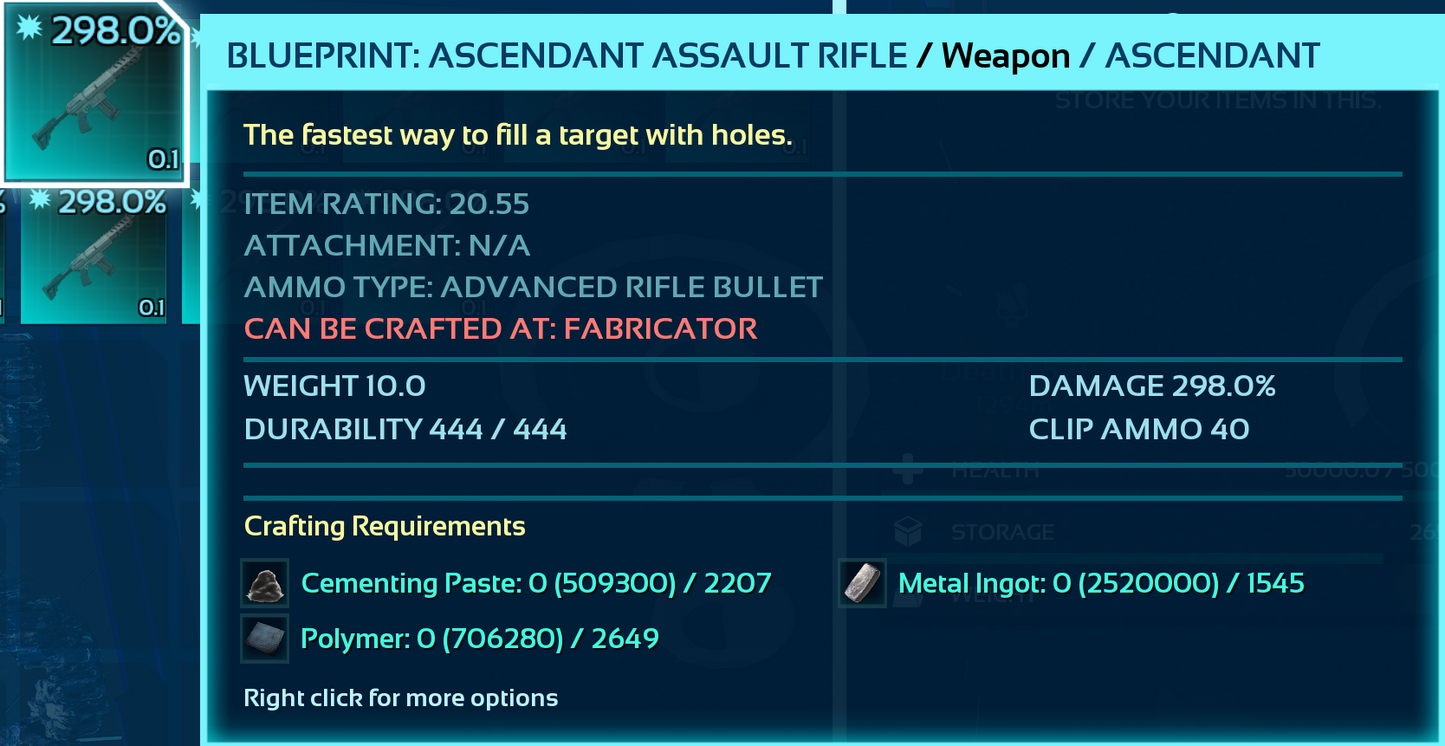 Blueprint: Assalut Rifle