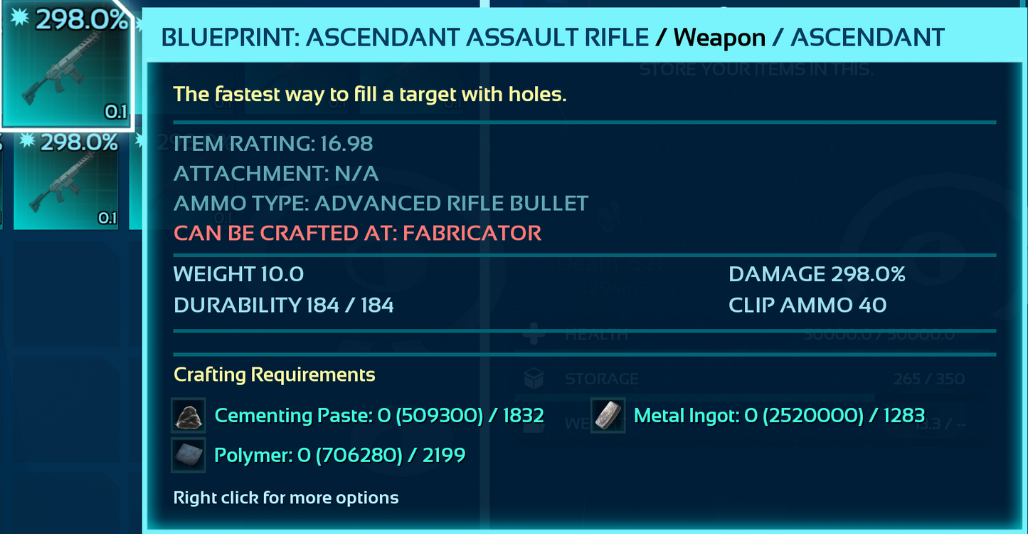 Blueprint: Assalut Rifle
