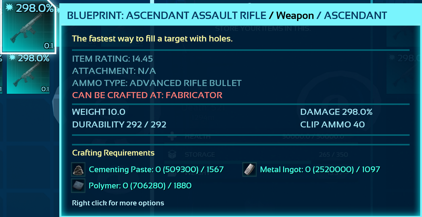 Blueprint: Assalut Rifle