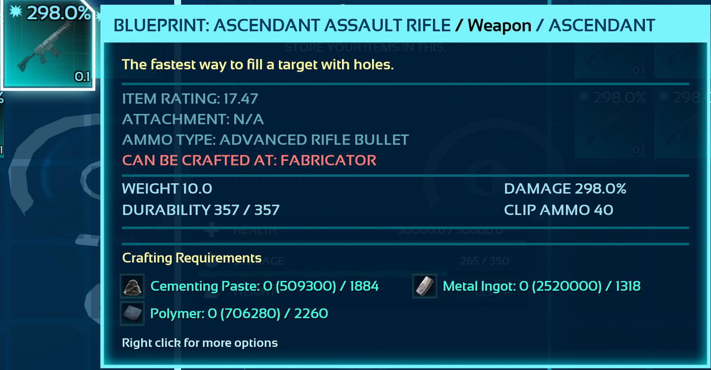 Blueprint: Assalut Rifle