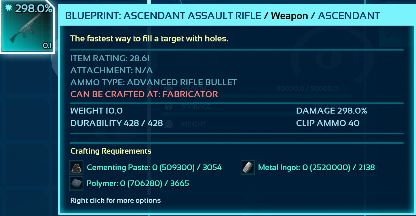 Blueprint: Assalut Rifle