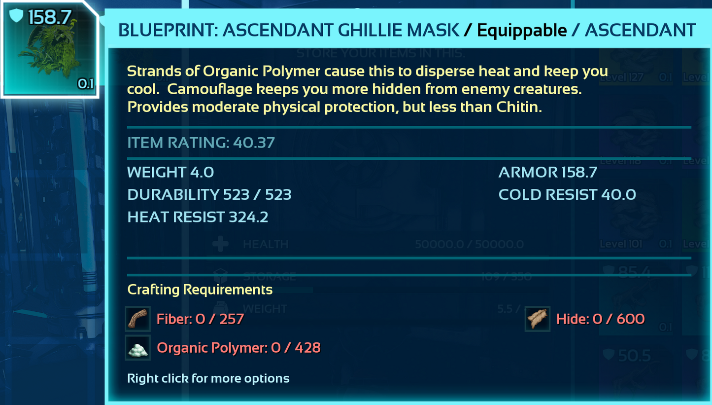 Ghillie Armor Blueprint Bp's