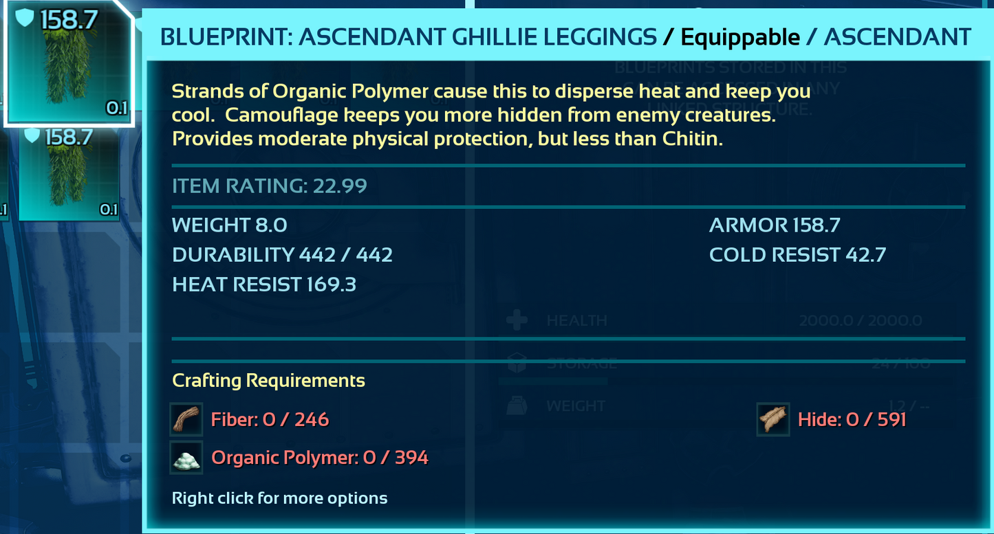 Ghillie Armor Blueprint Bp's
