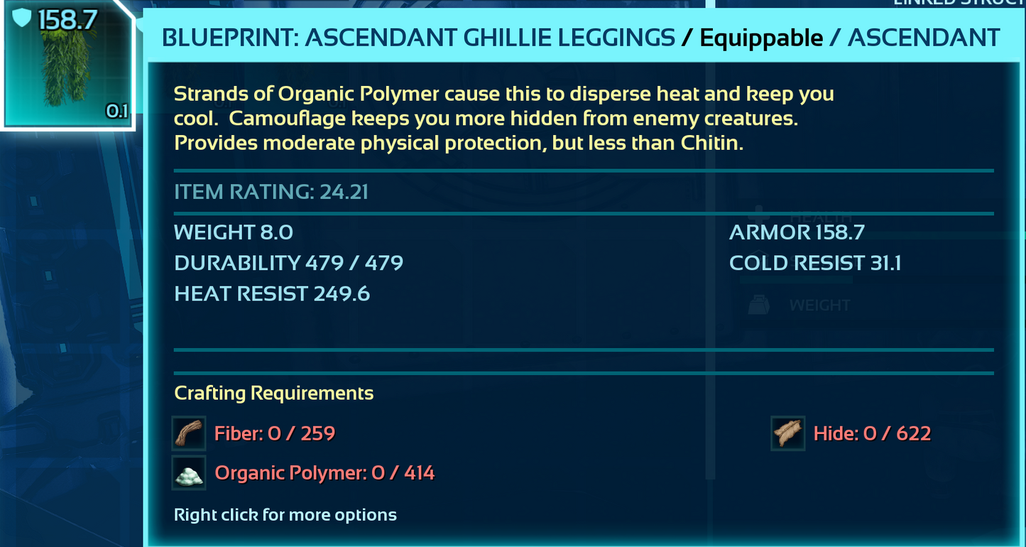 Ghillie Armor Blueprint Bp's