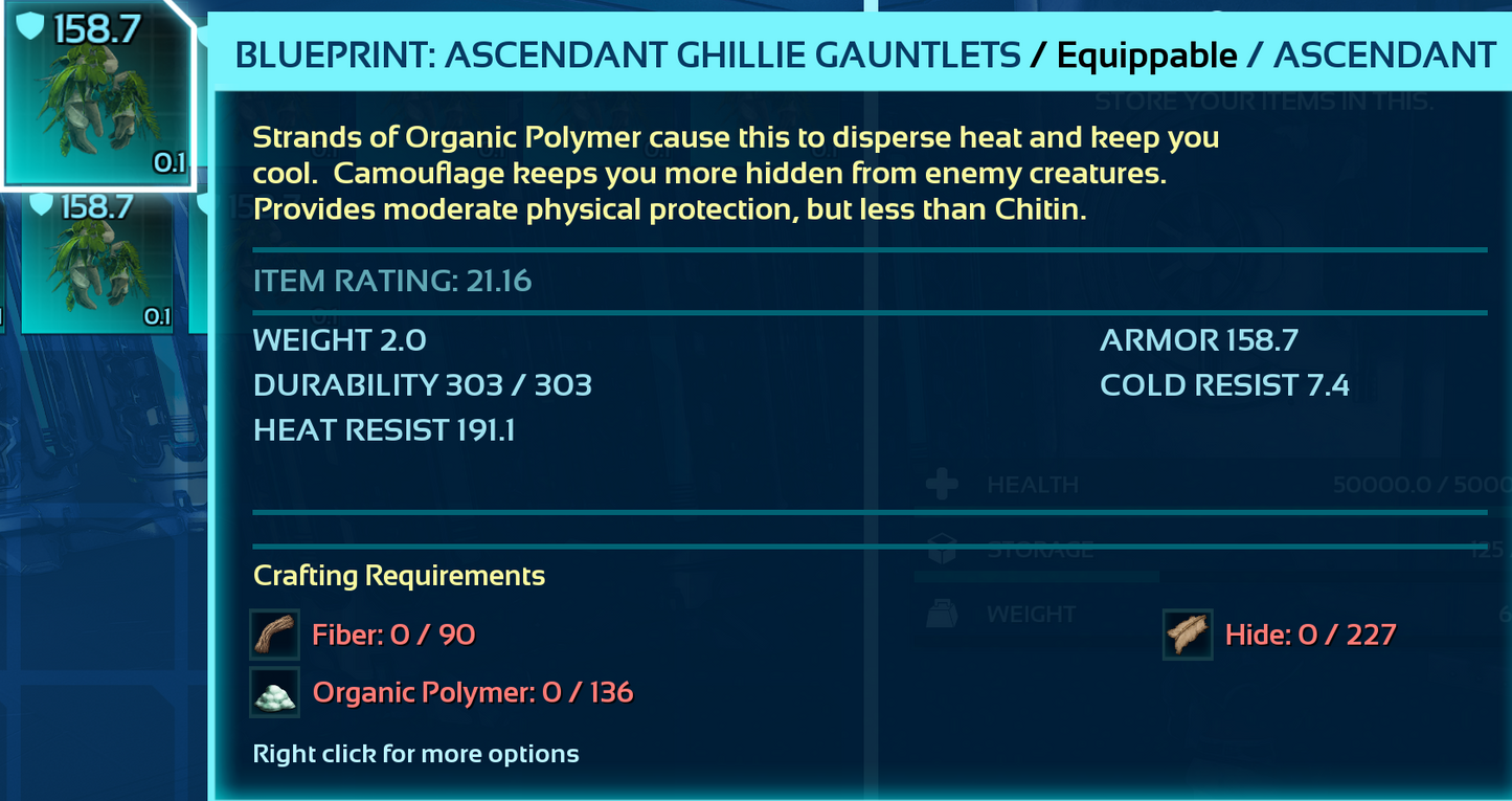 Ghillie Armor Blueprint Bp's