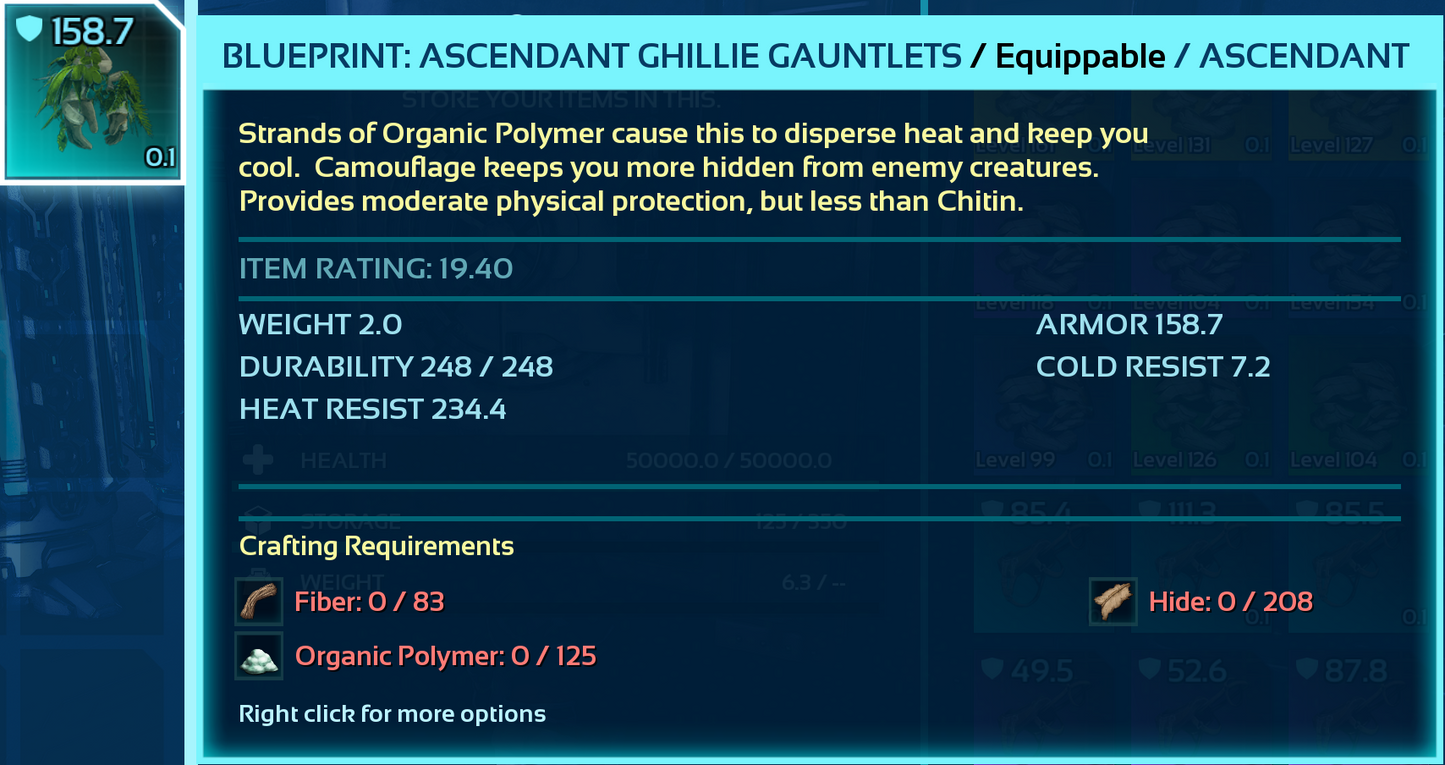 Ghillie Armor Blueprint Bp's