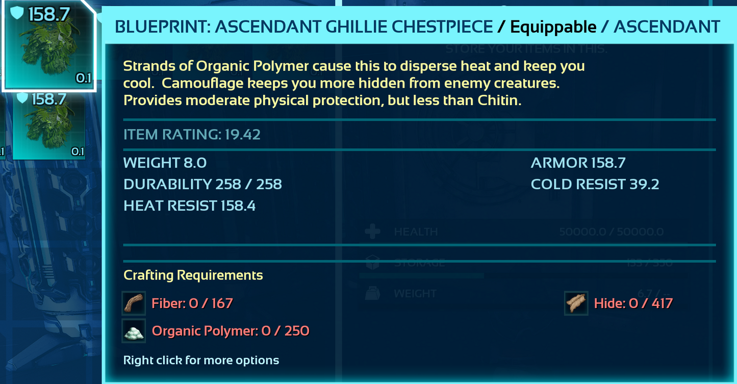 Ghillie Armor Blueprint Bp's