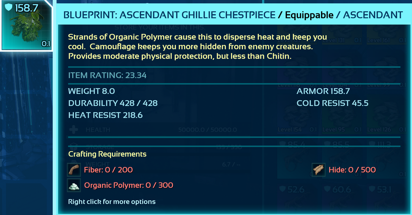 Ghillie Armor Blueprint Bp's