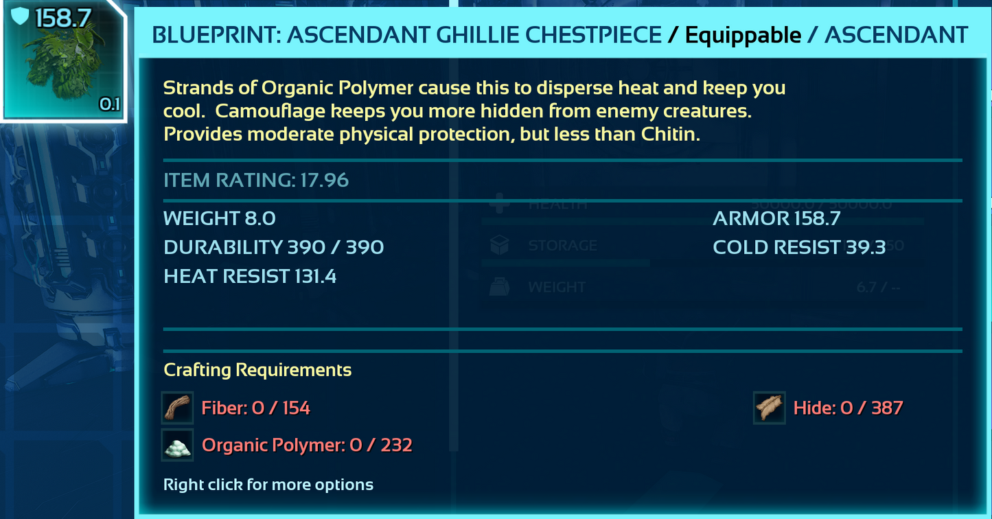 Ghillie Armor Blueprint Bp's