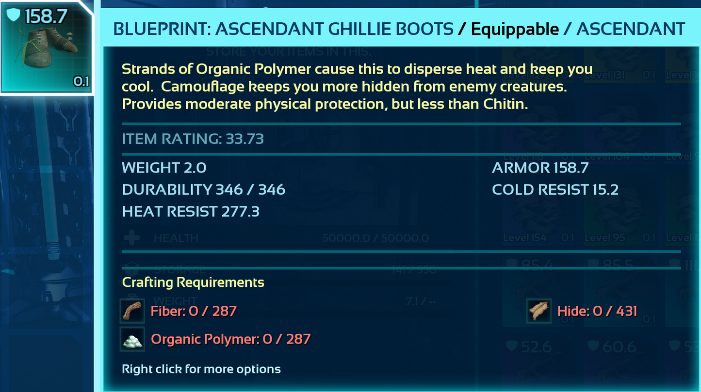 Ghillie Armor Blueprint Bp's